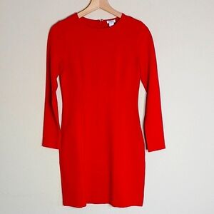 J. Crew Red NWT Long Sleeve Dress Size 0